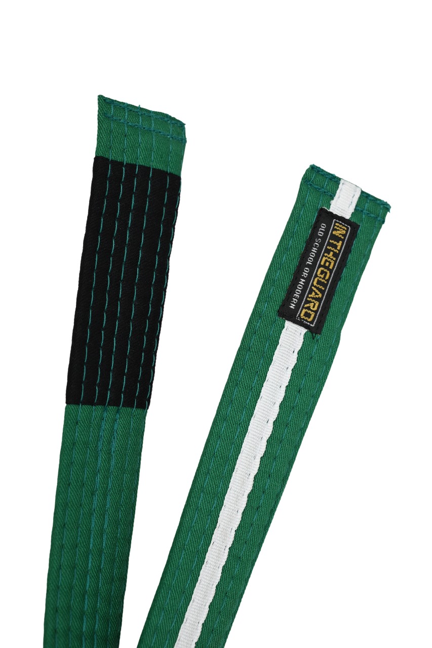 Faixa Jiu Jitsu Infantil Verde com Listra Branca