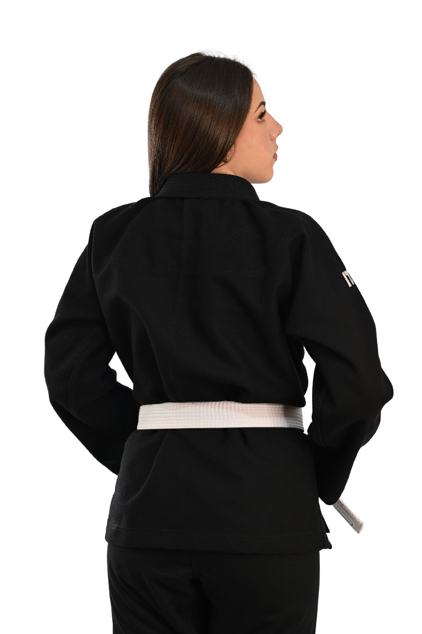 Kimono In The Guard Feminino Xadrez Preto