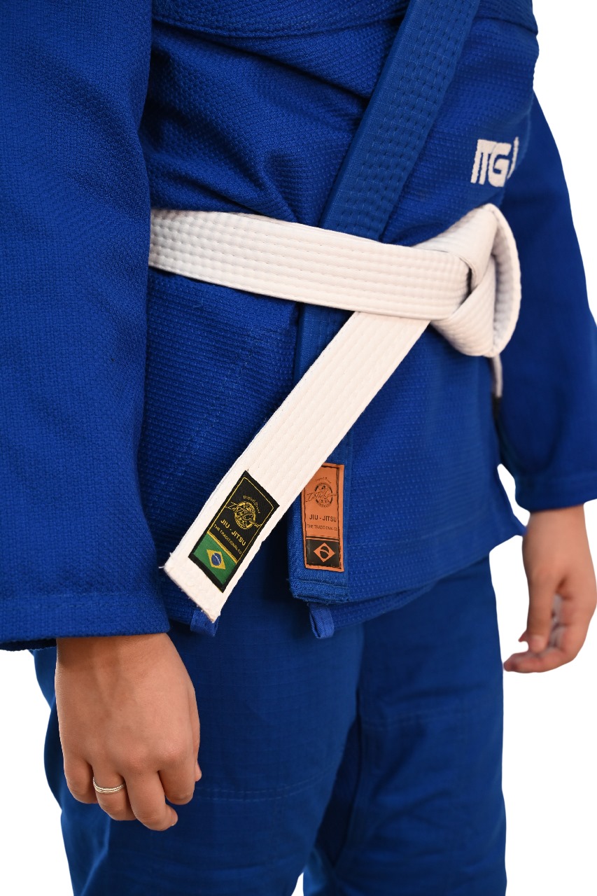 Kimono In The Guard Feminino Xadrez Azul