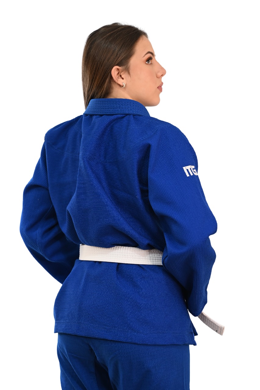 Kimono In The Guard Feminino Xadrez Azul