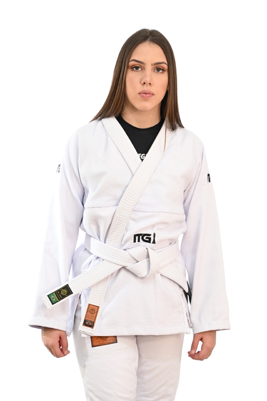 Kimono In The Guard Feminino Xadrez Branco