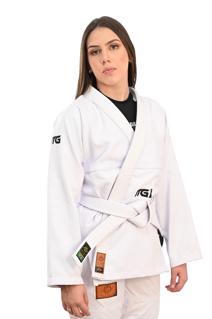 Kimono In The Guard Feminino Xadrez Branco