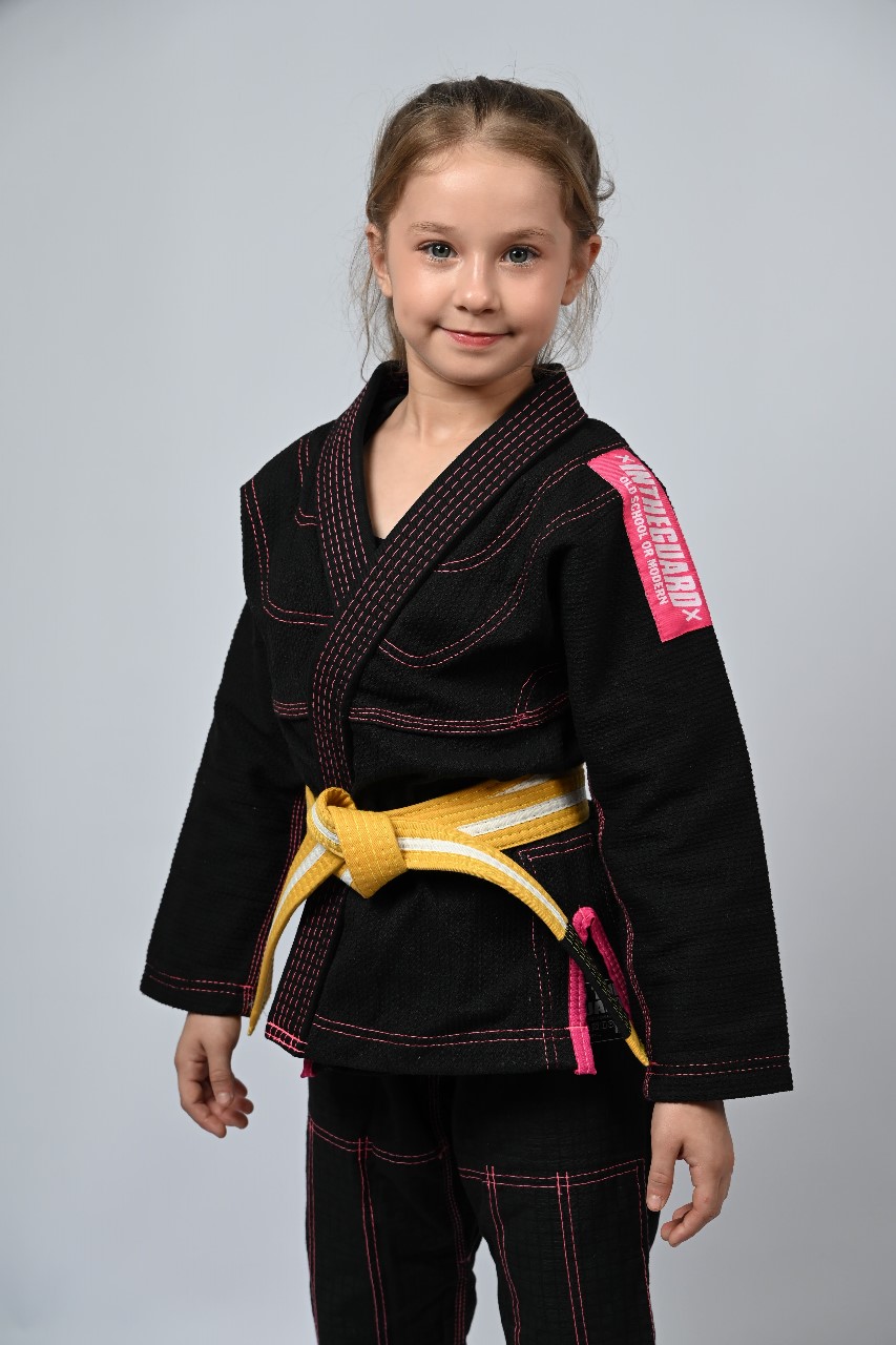 Kimono Infantil In The Guard Pink Preto