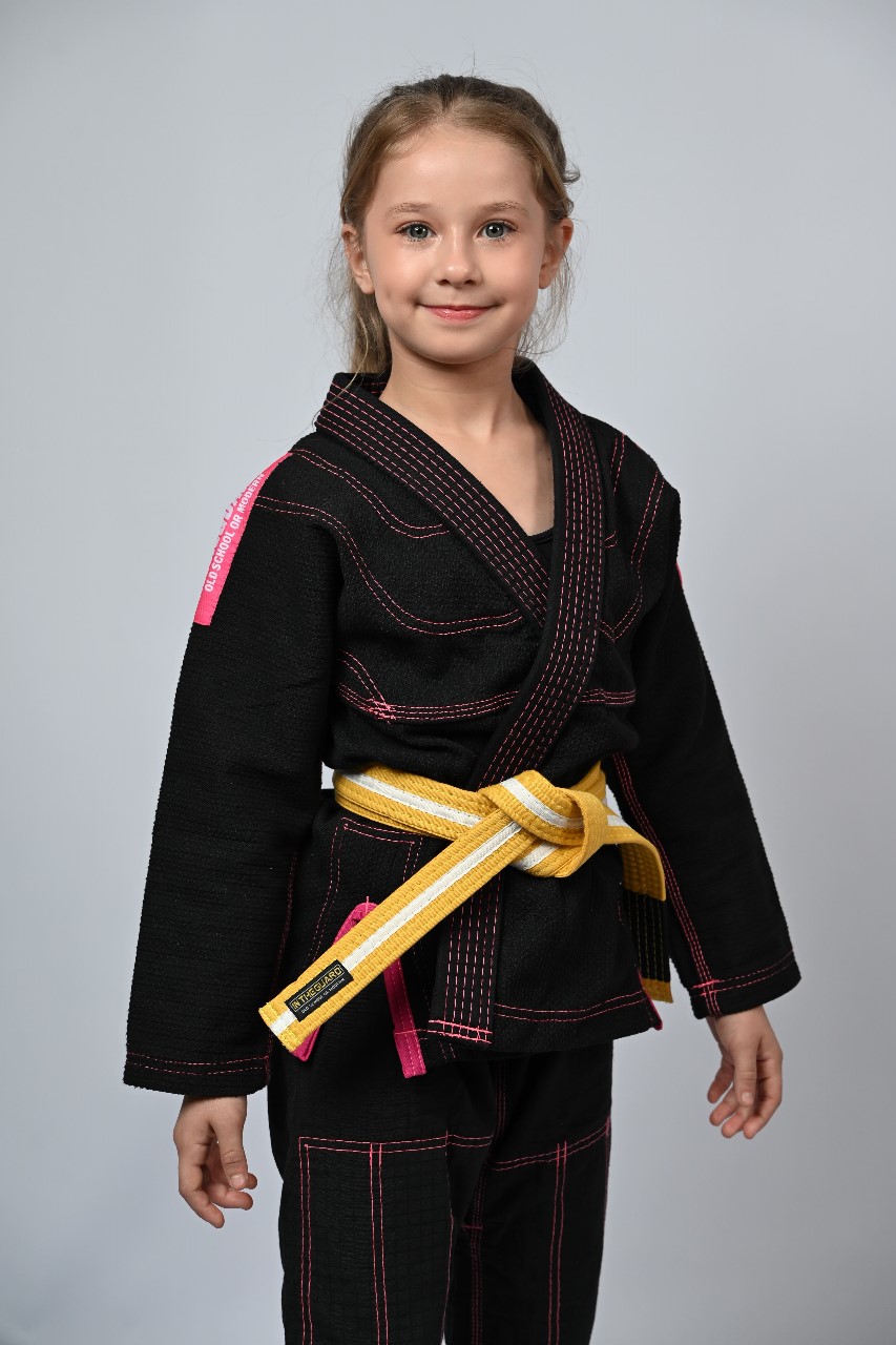 Kimono Infantil In The Guard Pink Preto