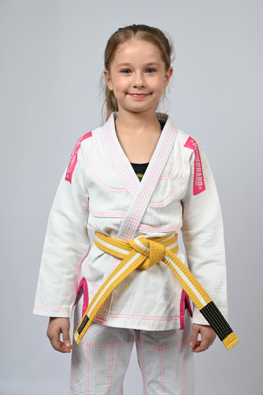 Kimono Infantil In The Guard Pink Branco