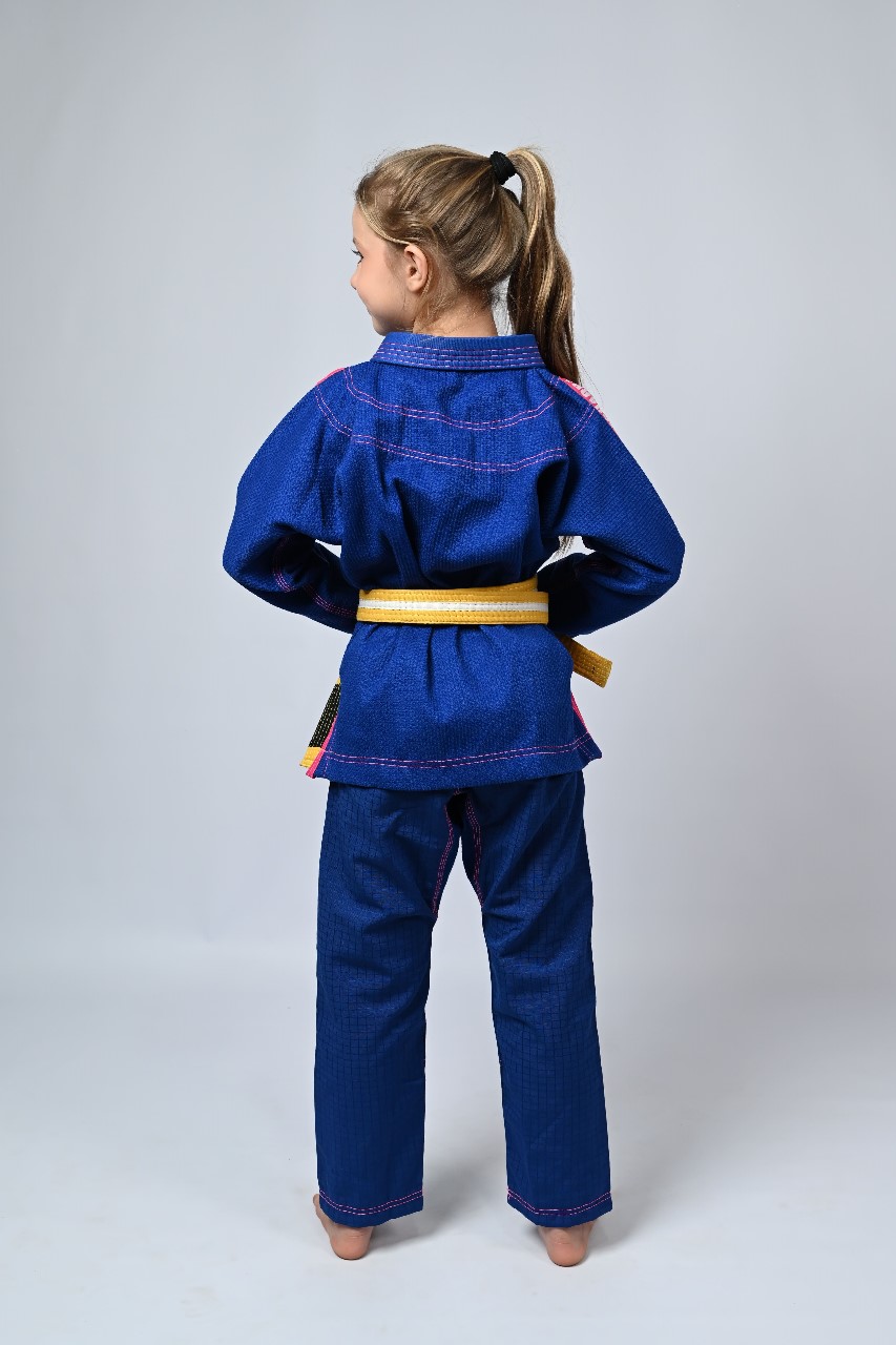 Kimono Infantil In The Guard Pink Azul