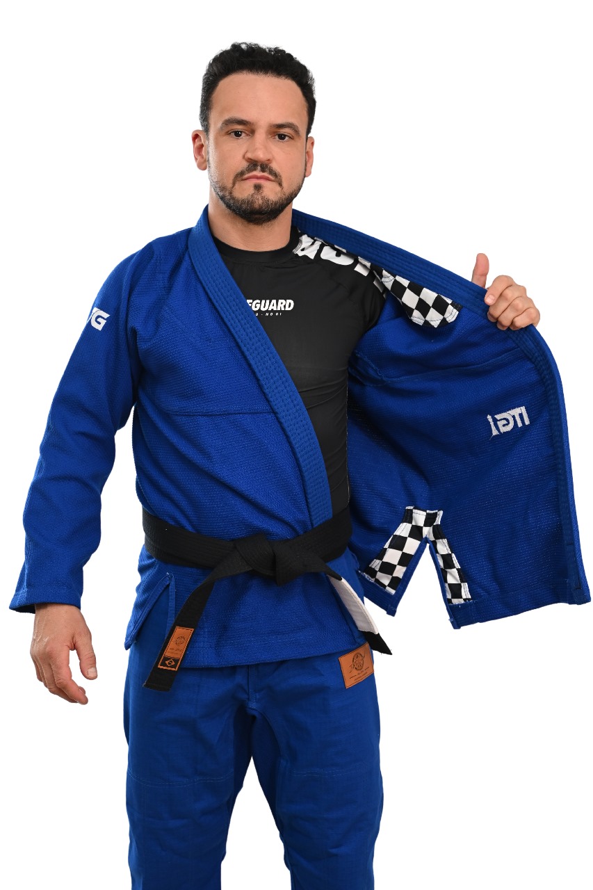 Kimono In The Guard Xadrez Pro Azul