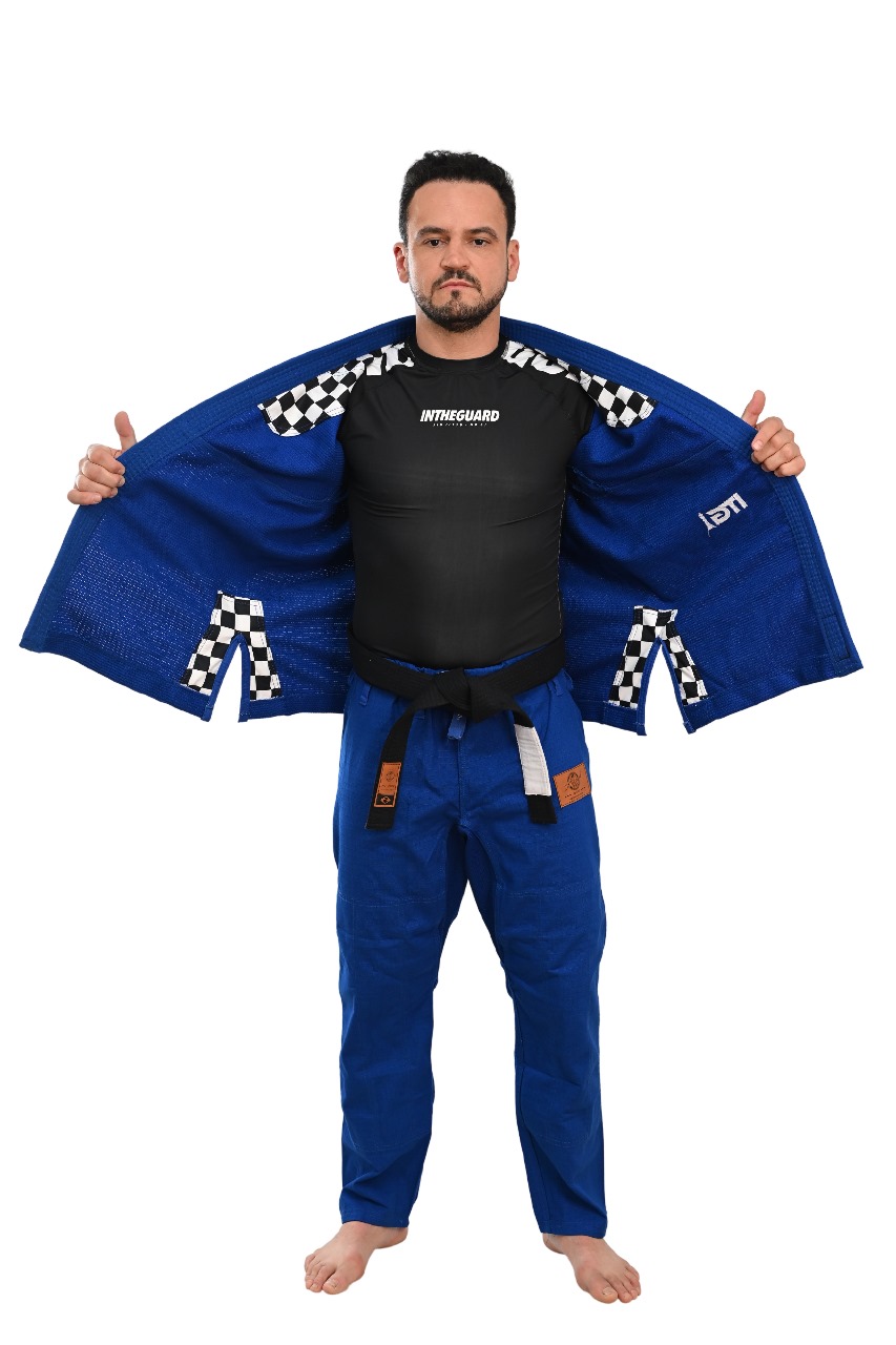 Kimono In The Guard Xadrez Pro Azul
