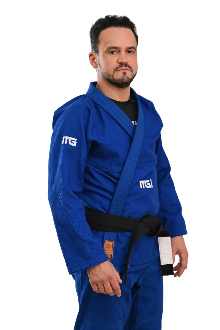 Kimono In The Guard Xadrez Pro Azul