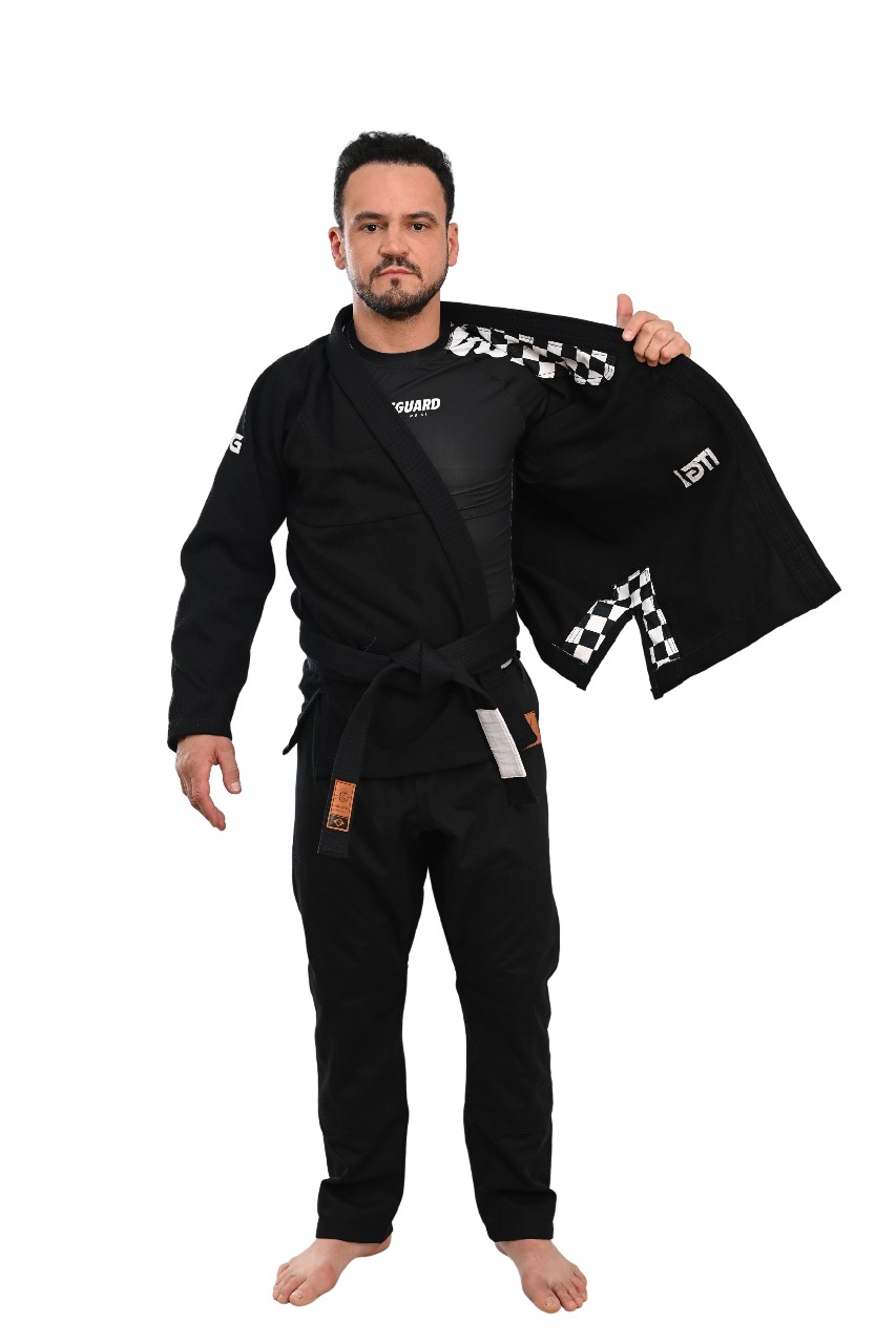 Kimono In The Guard Xadrez Pro Preto