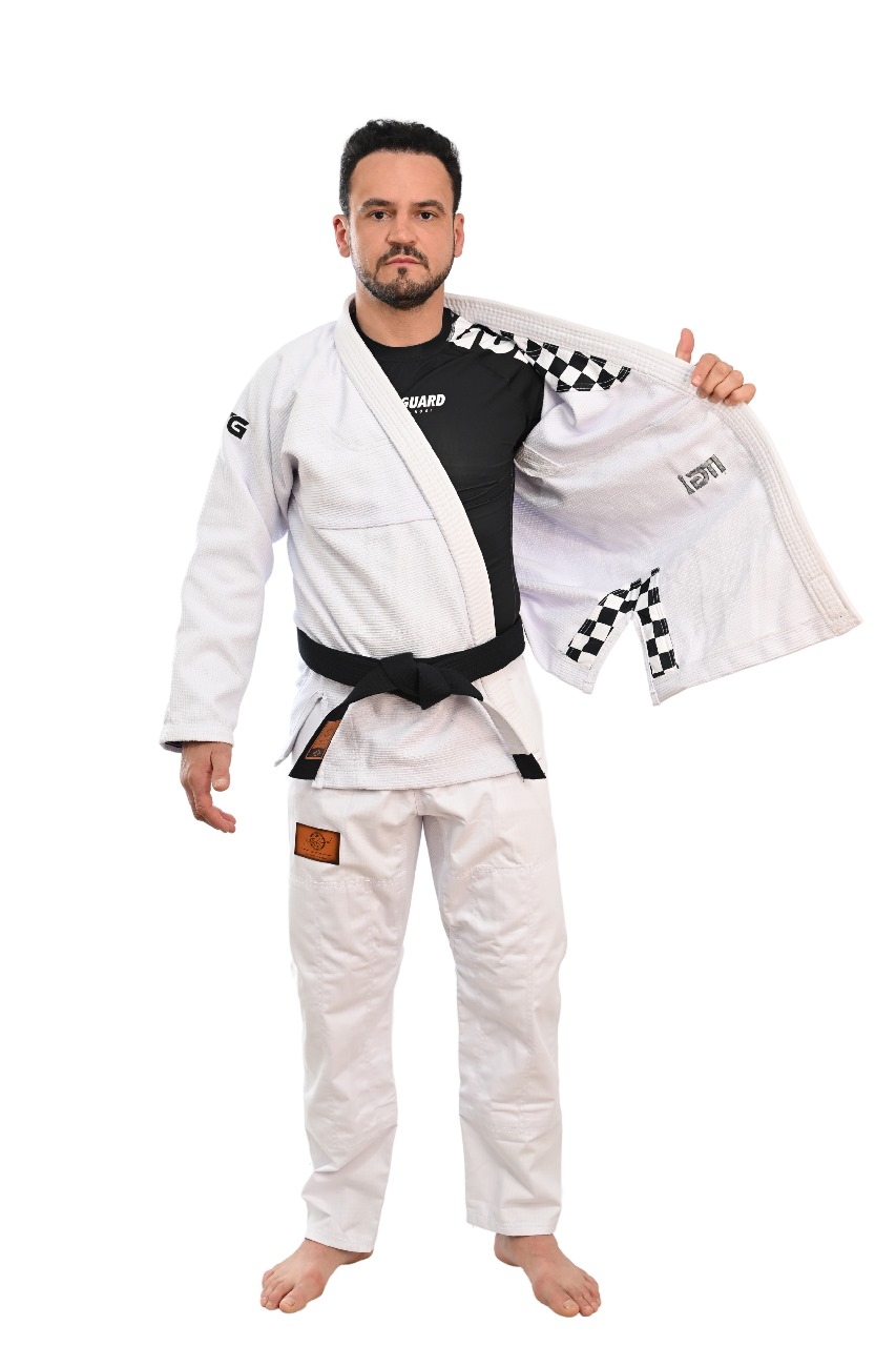 Kimono In The Guard Xadrez Pro Branco