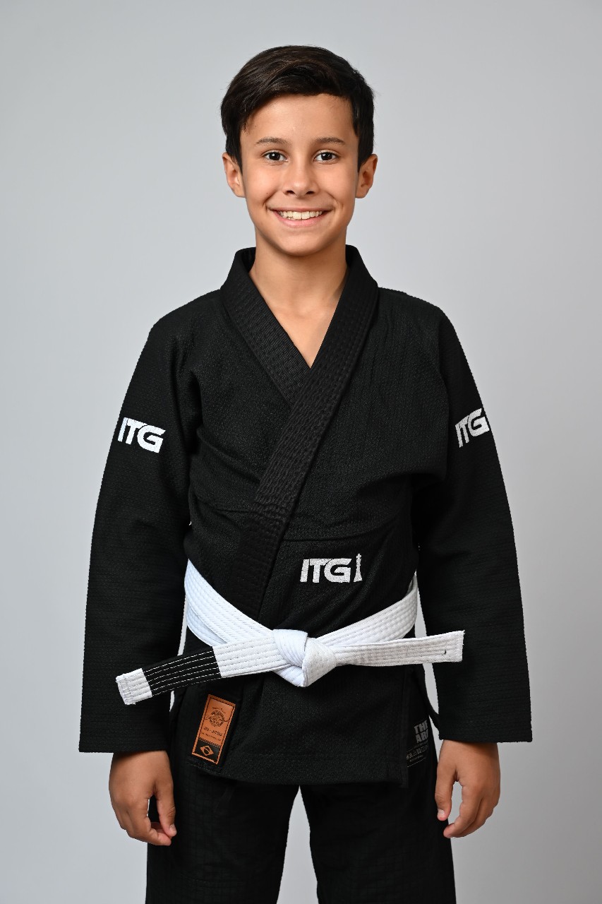Kimono Infantil In The Guard Xadrez Preto