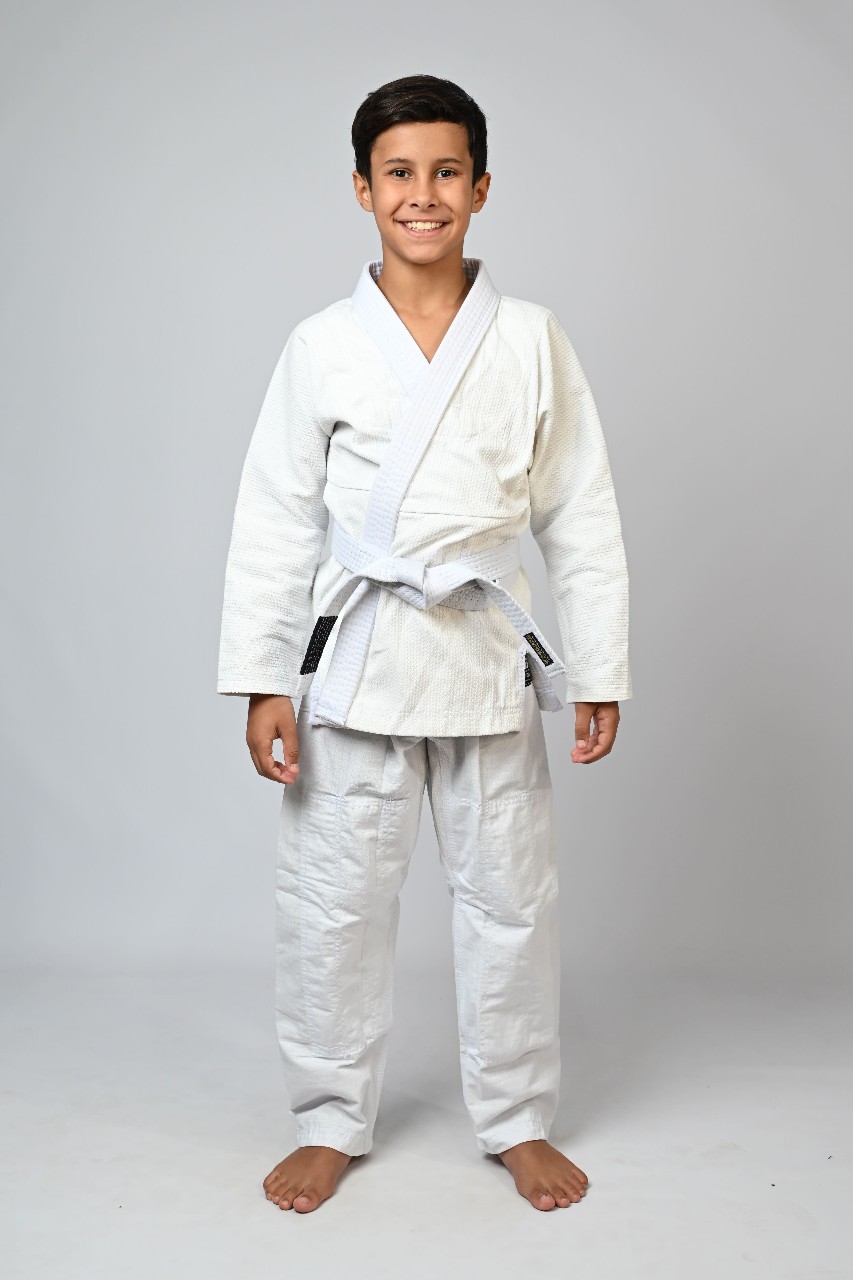 Kimono Infantil In The Guard Liso Branco