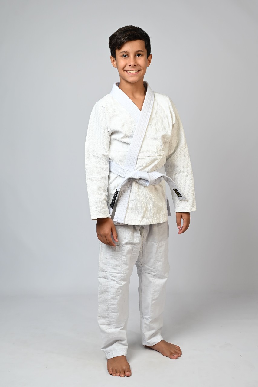 Kimono Infantil In The Guard Liso Branco