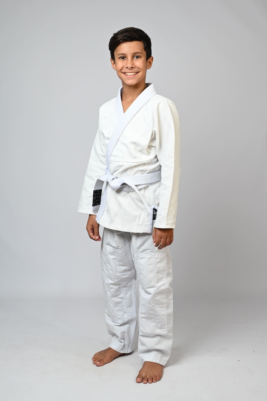 Kimono Infantil In The Guard Liso Branco