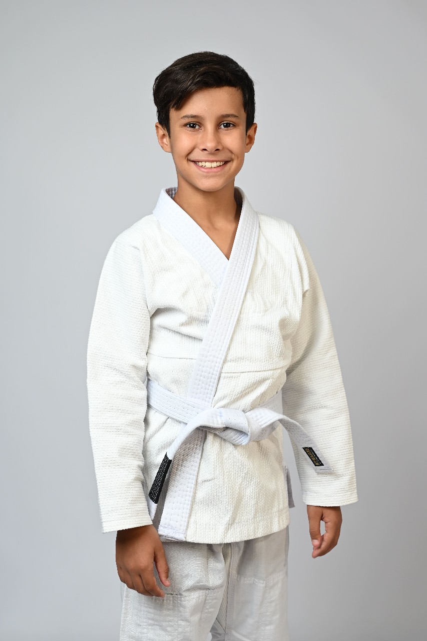 Kimono Infantil In The Guard Liso Branco