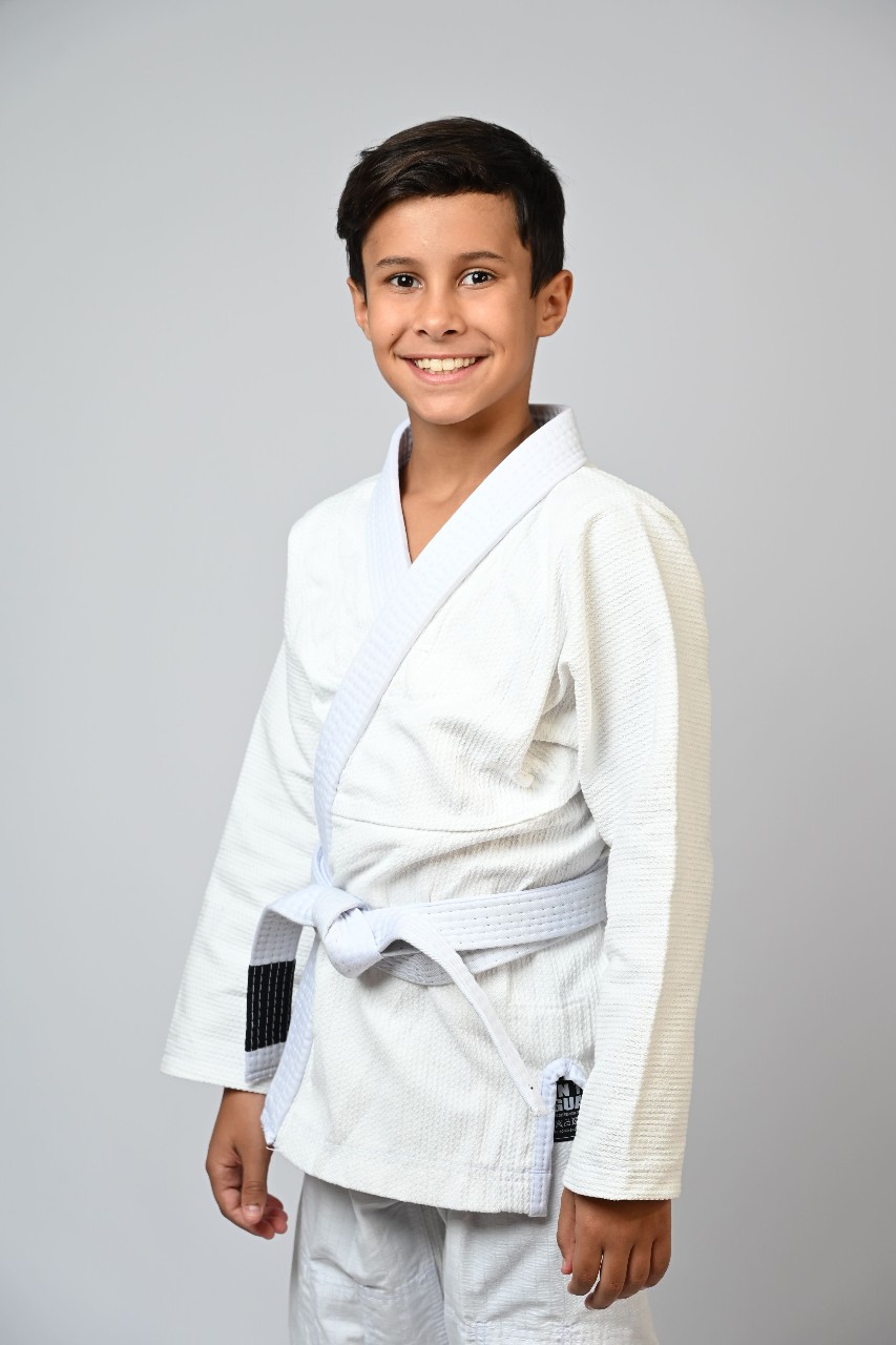 Kimono Infantil In The Guard Liso Branco