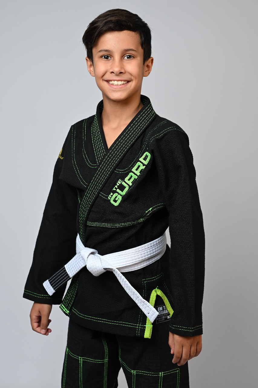 Kimono Infantil In The Guard Green Preto