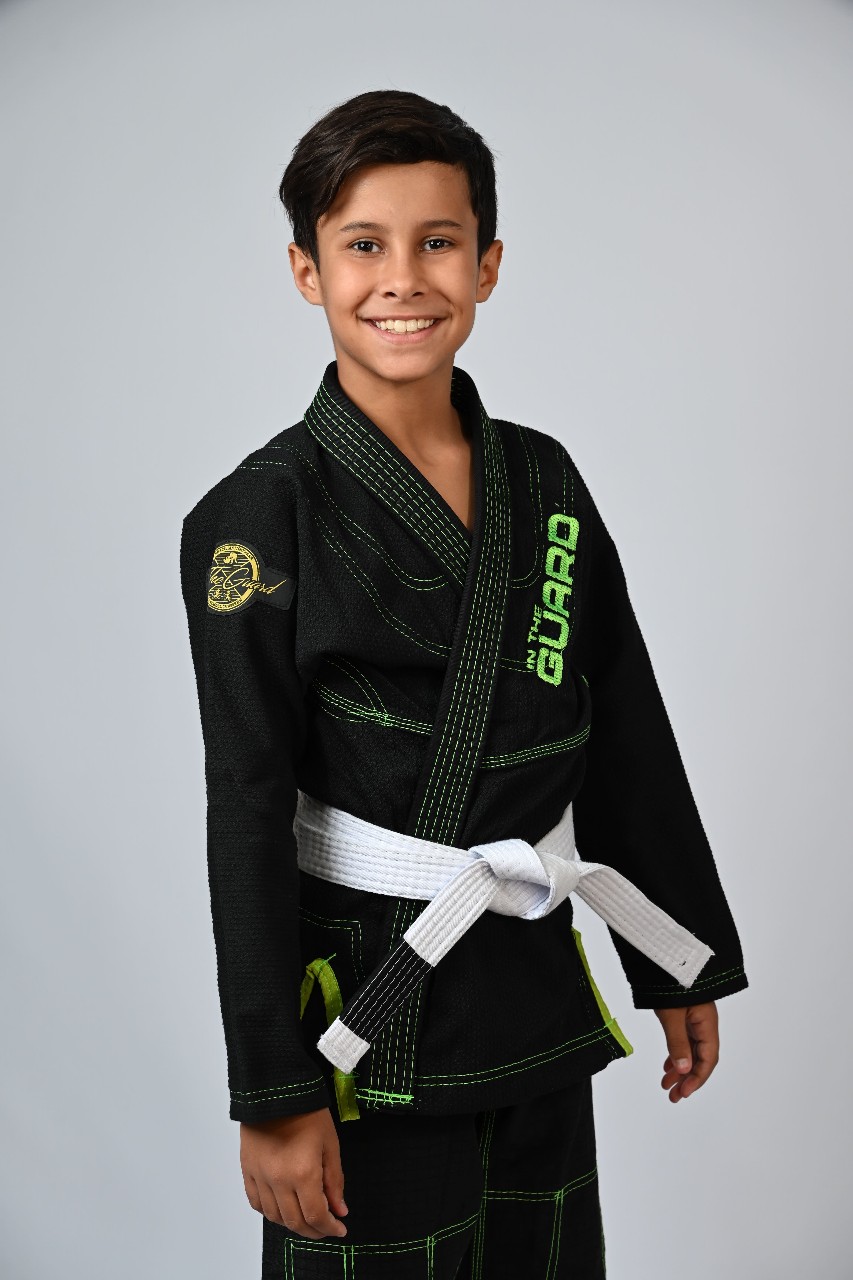 Kimono Infantil In The Guard Green Preto
