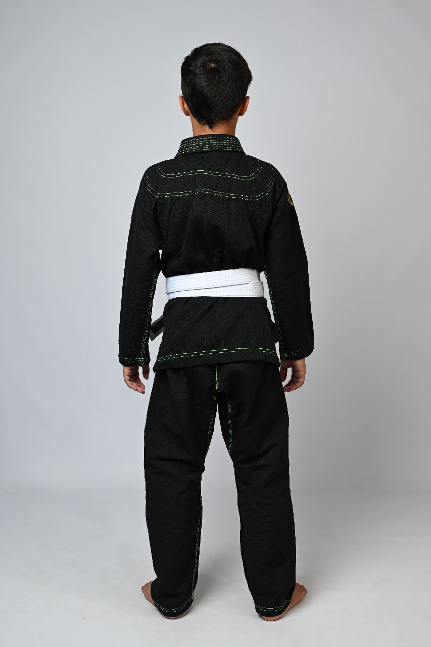 Kimono Infantil In The Guard Green Preto