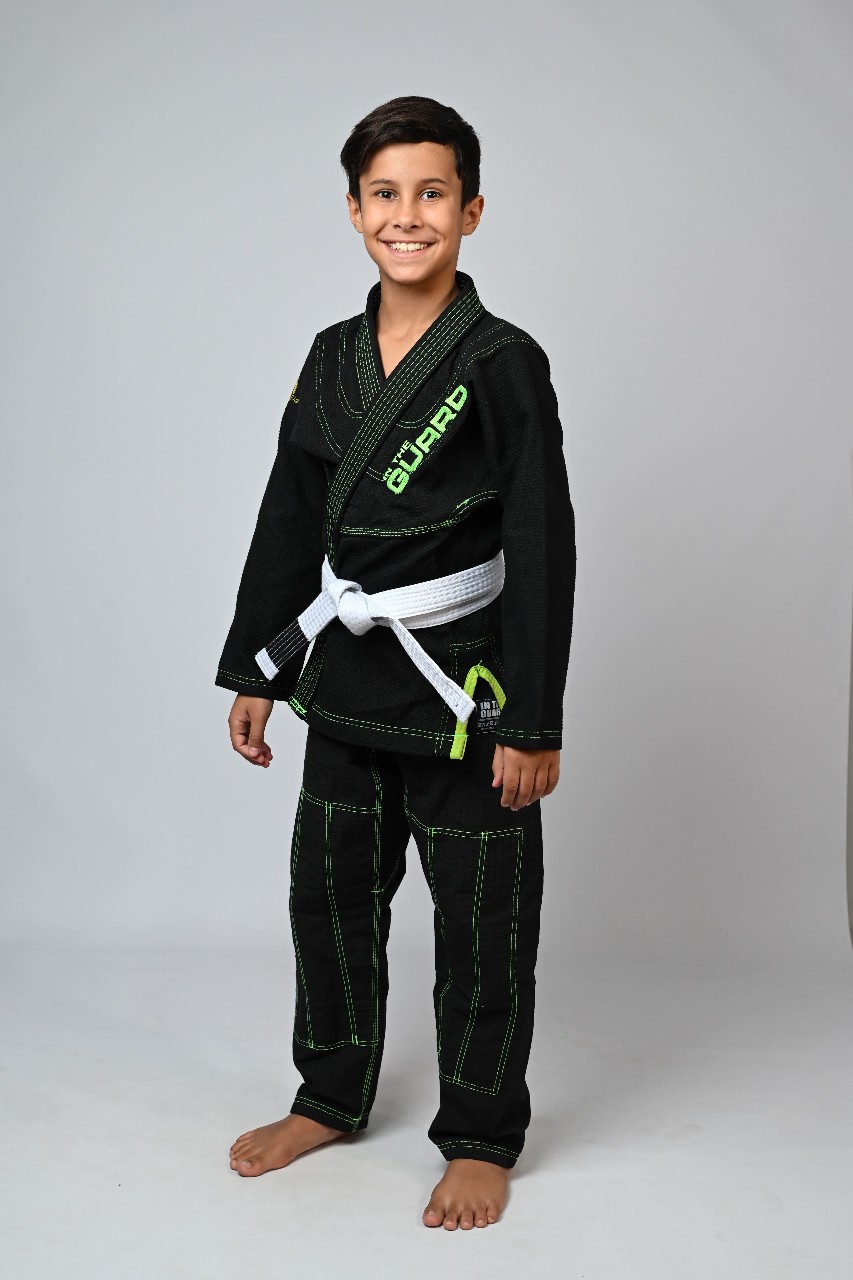 Kimono Infantil In The Guard Green Preto