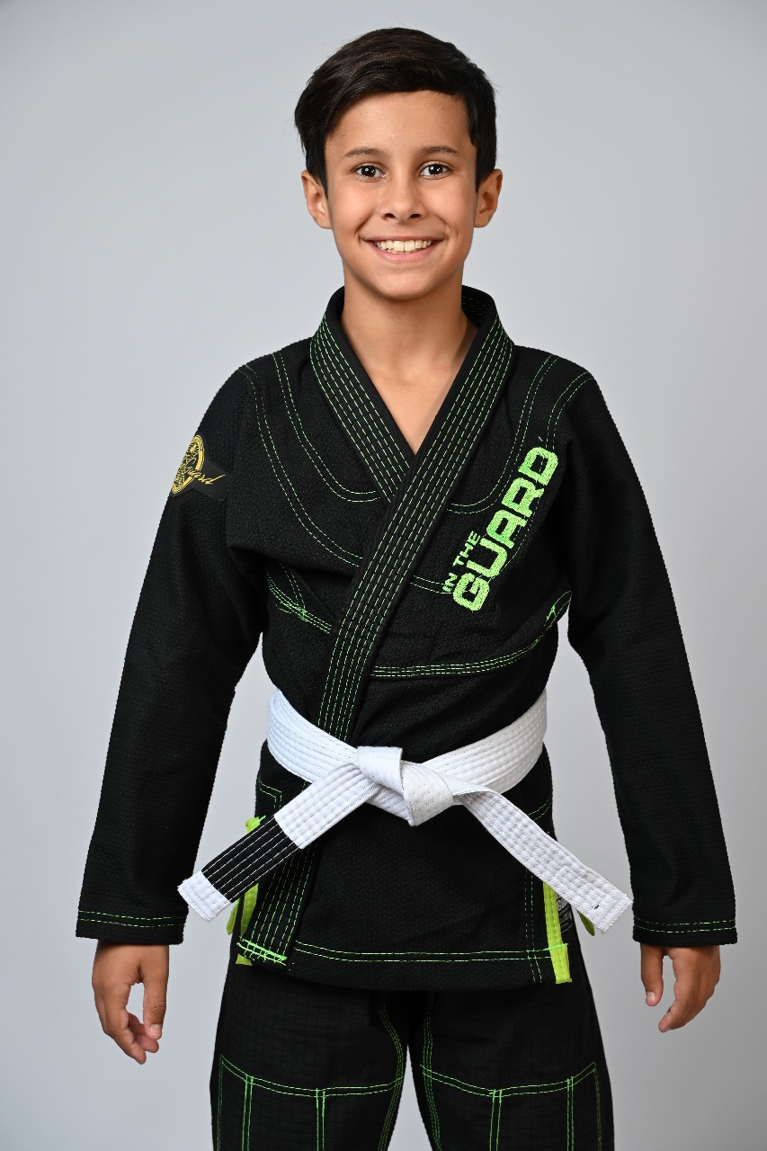 Kimono Infantil In The Guard Green Preto
