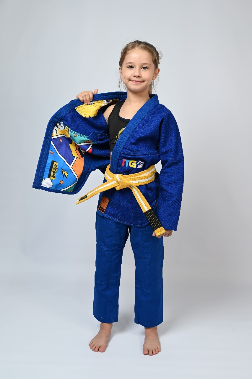 Kimono Infantil In The Guard Feminino Colors Azul