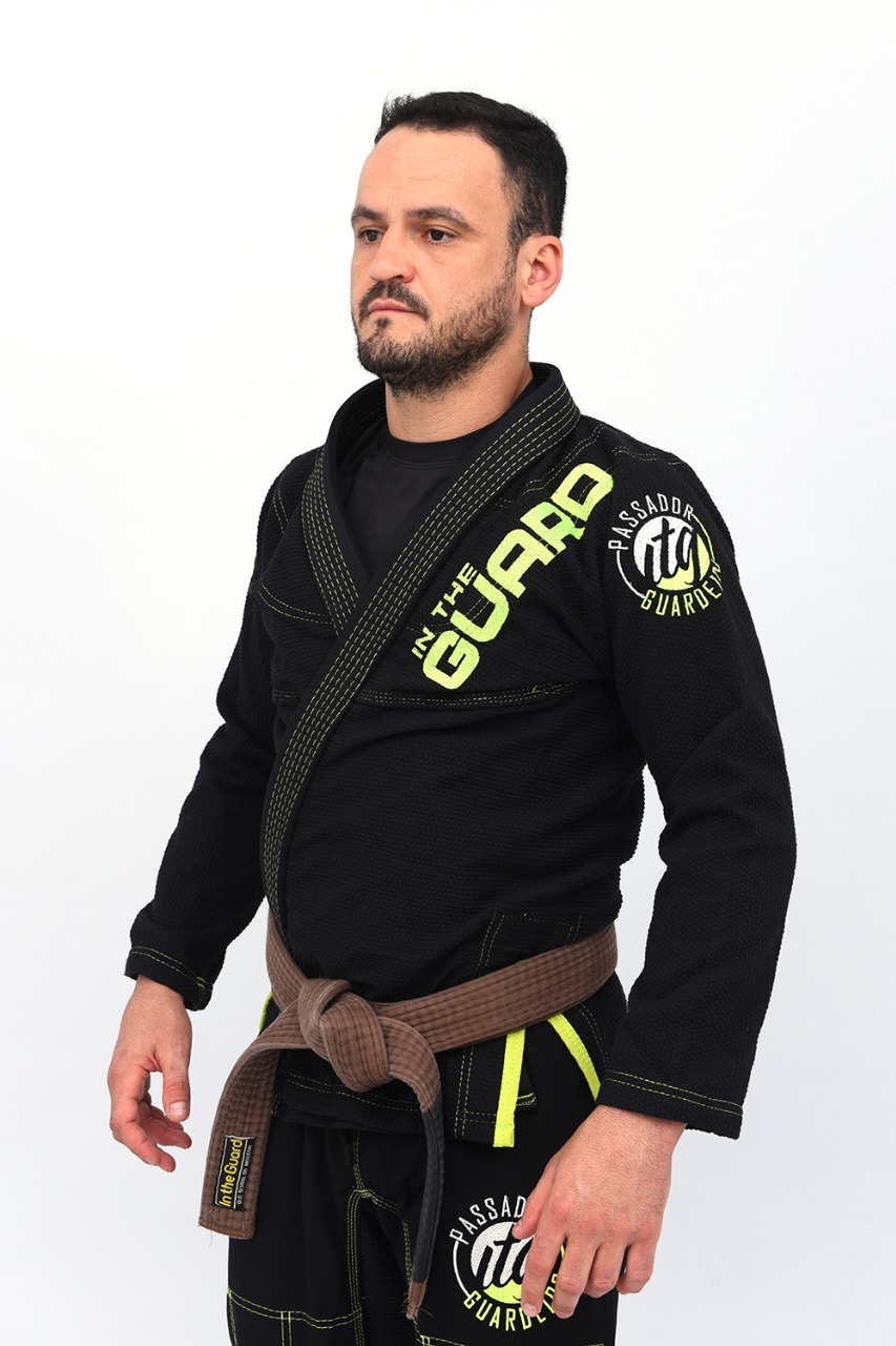 Kimono In The Guard Jiu-Jitsu Green Preto OUTLET