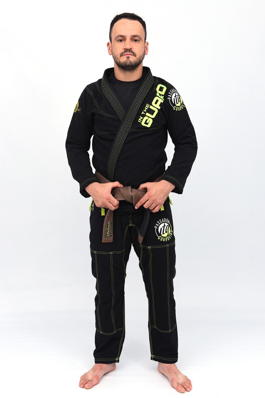 Kimono In The Guard Jiu-Jitsu Green Preto OUTLET