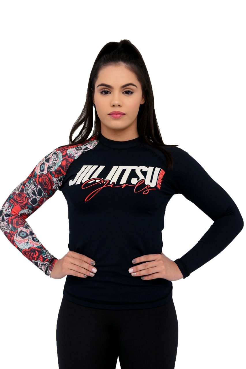 Rash Guard Feminina Red Skull