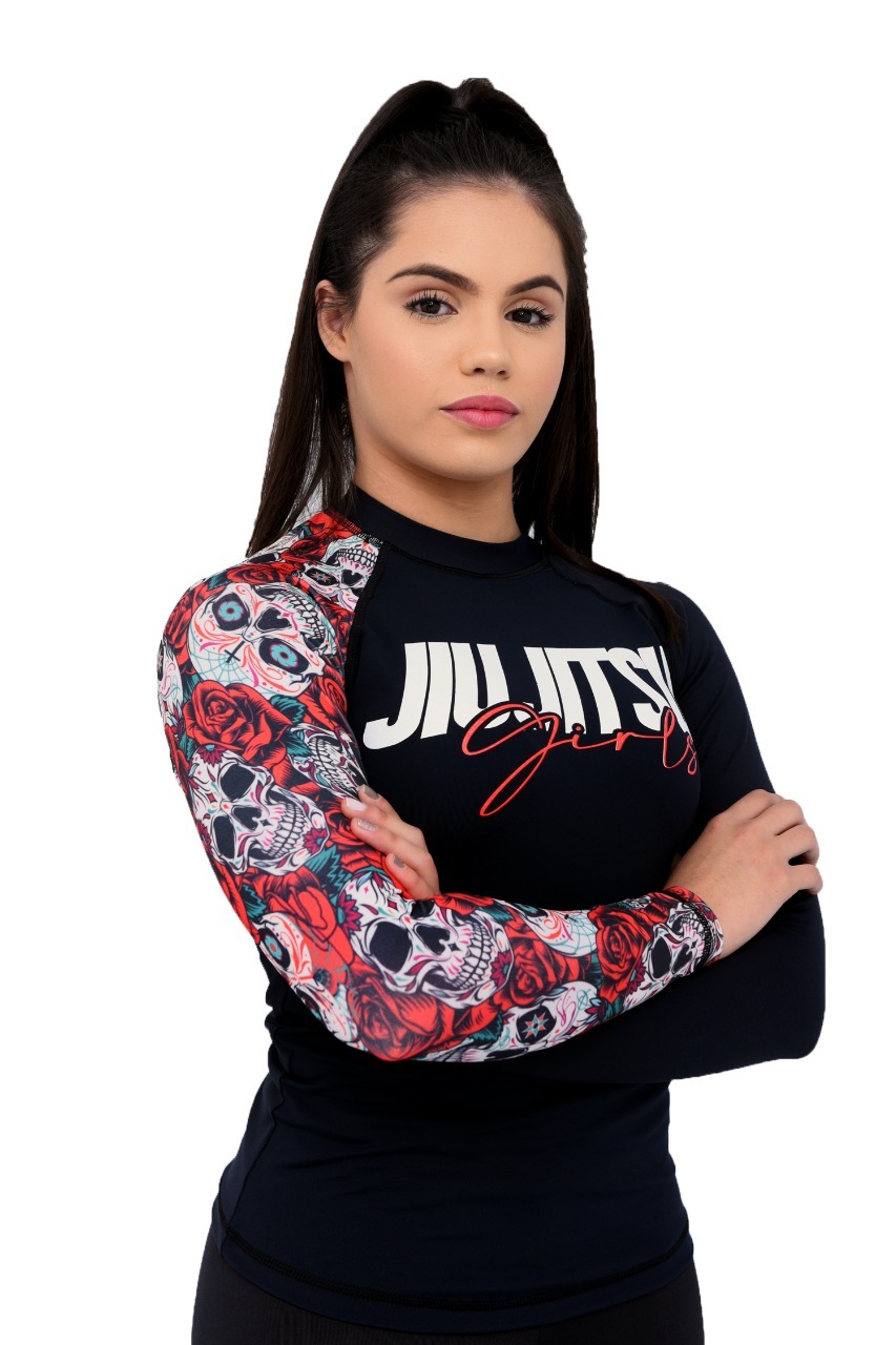 Rash Guard Feminina Red Skull
