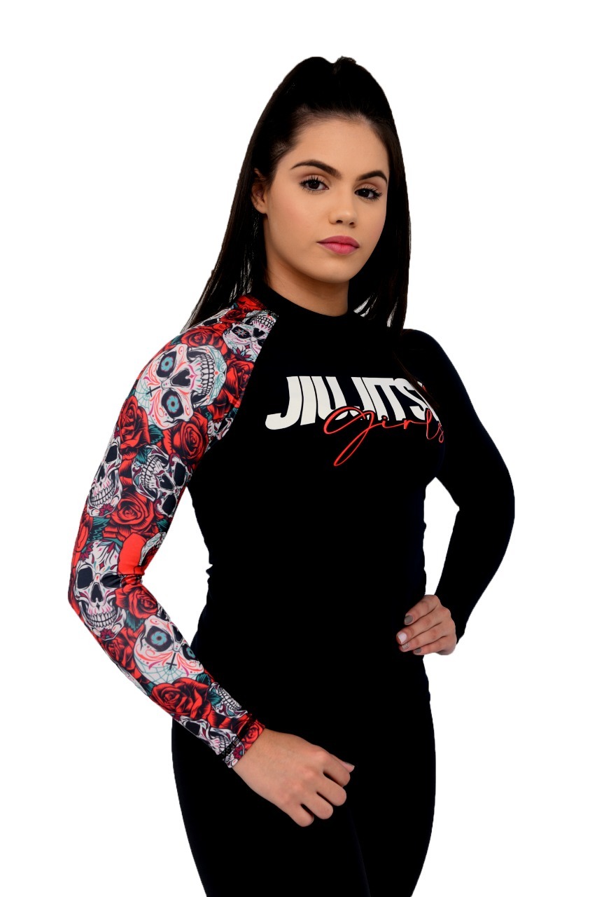 Rash Guard Feminina Red Skull
