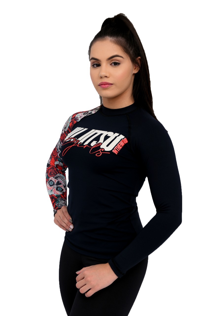 Rash Guard Feminina Red Skull