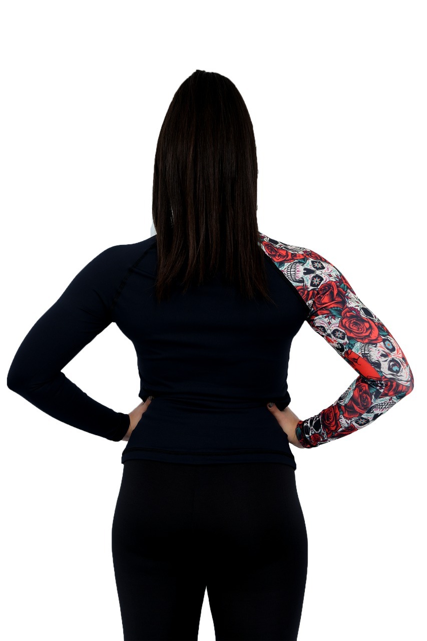 Rash Guard Feminina Red Skull
