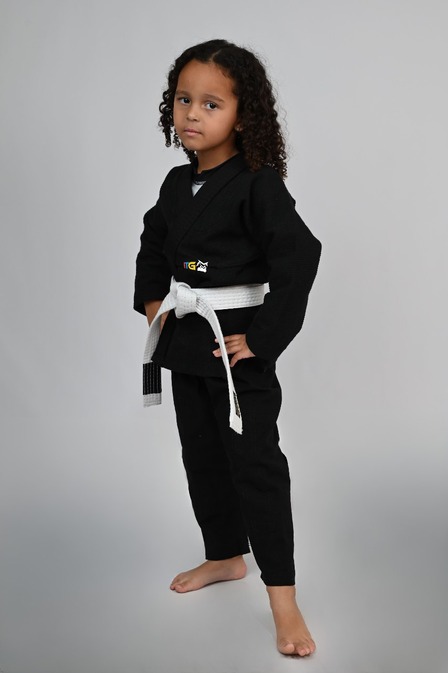 Kimono Feminino MIRIM, 4 e 5 anos. Preto