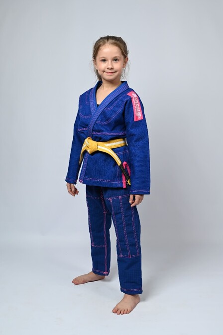 Kimono Infantil In The Guard Pink Azul