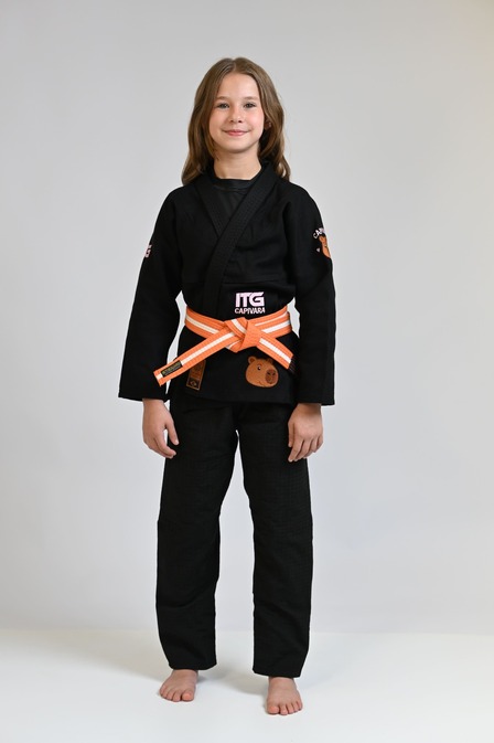 Kimono Infantil In The Guard Capivara Feminino Preto (PRÉ-VENDA)
