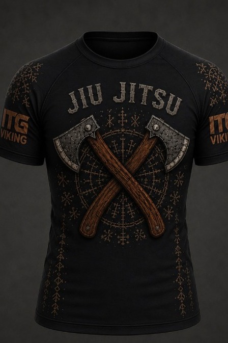 Rash Guard Feminina Manga Curta Viking Preta