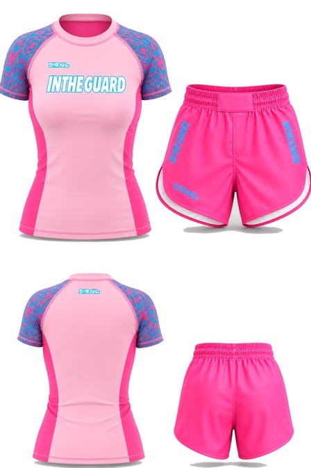 Rash Guard Infantil Feminina Sarah Rosa Rash+Bermuda (Pré-Venda)