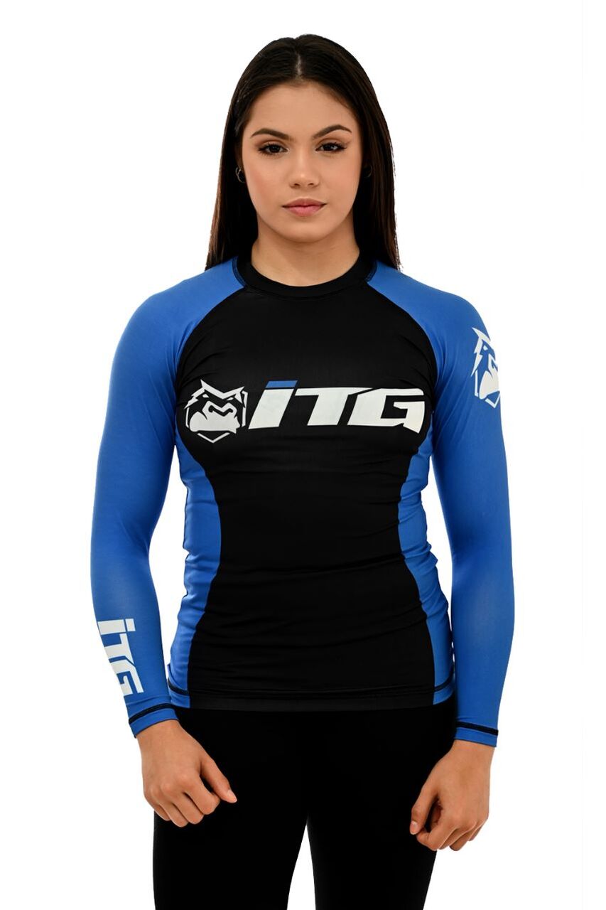 Rash Guards Feminina, ITG Manga Longa Azul