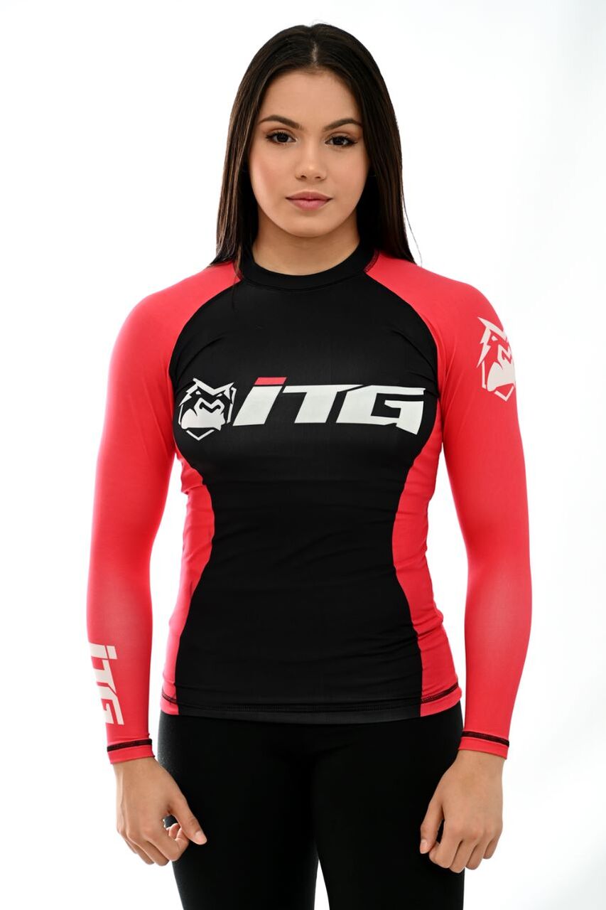 Rash Guards Feminina, ITG Manga Longa Vermelha