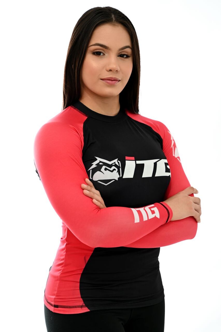 Rash Guards Feminina, ITG Manga Longa Vermelha