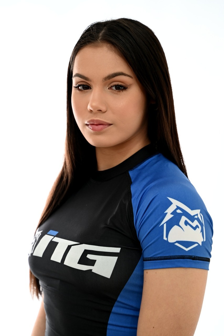 Rash Guard Feminina ITG Manga Curta Azul