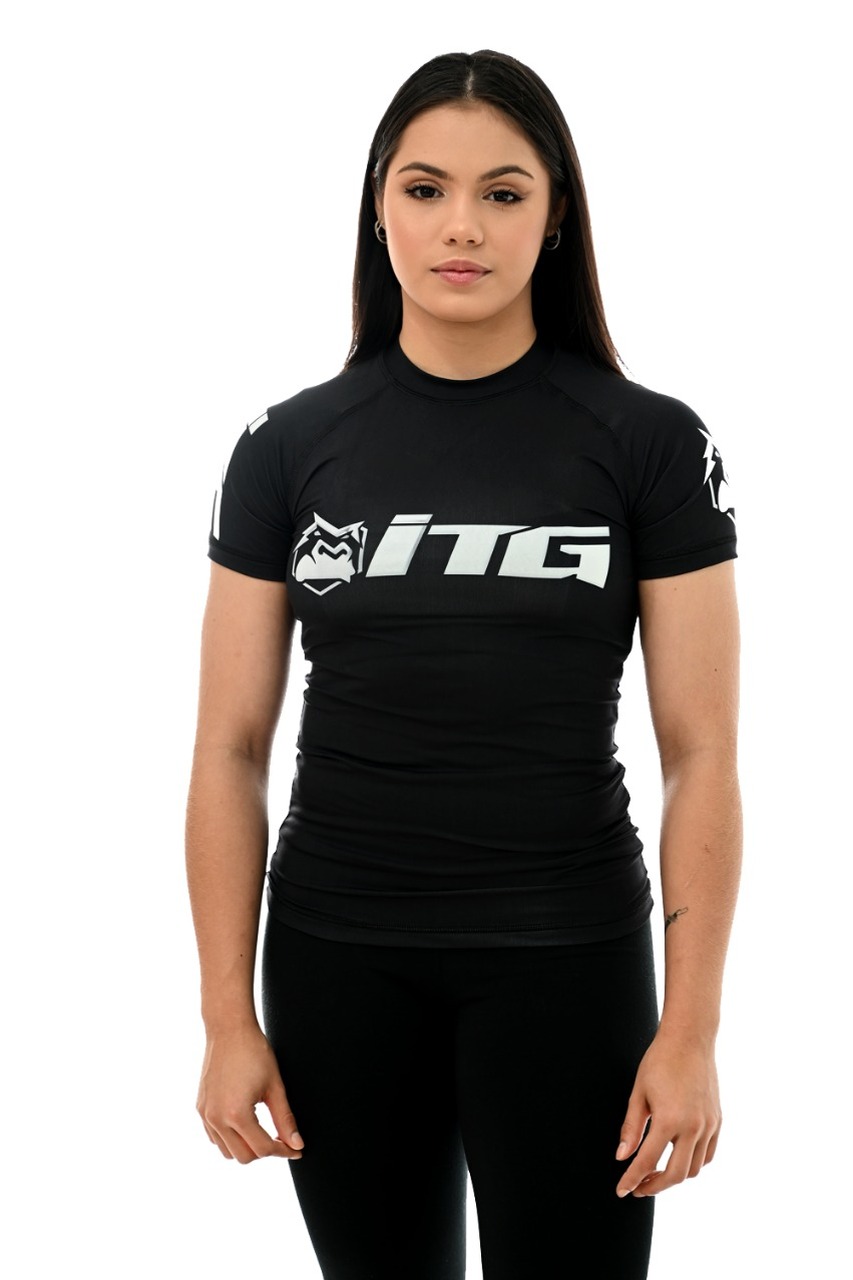 Rash Guard Feminina ITG Manga Curta Preta