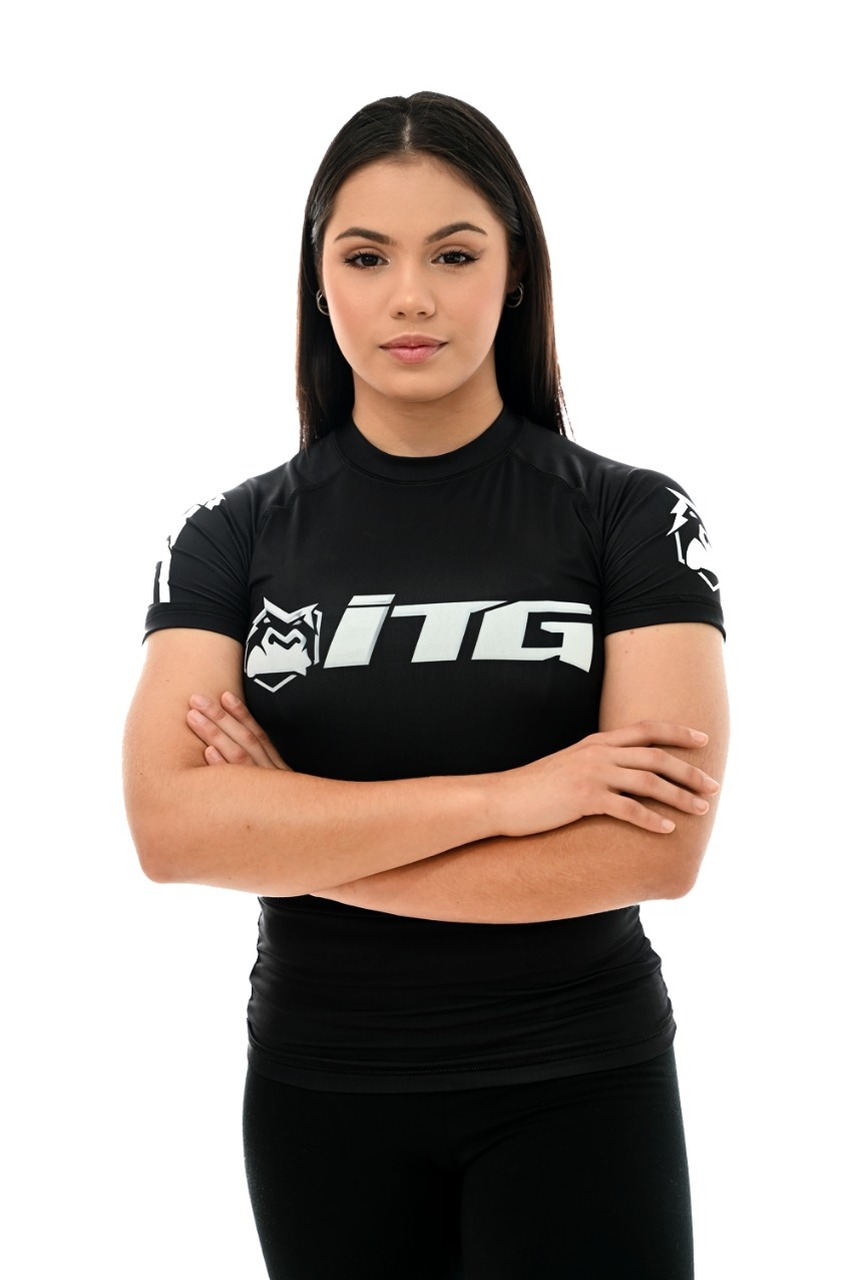 Rash Guard Feminina ITG Manga Curta Preta