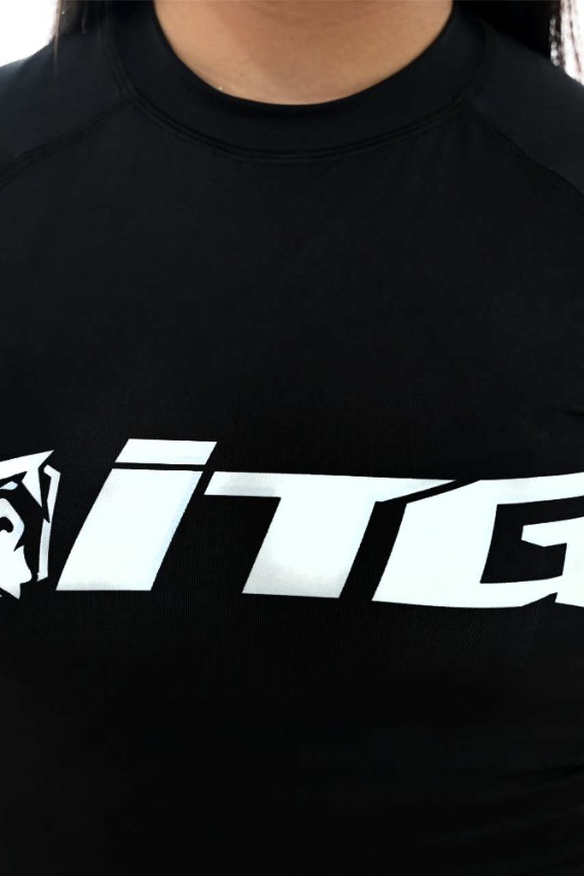 Rash Guard Feminina ITG Manga Curta Preta