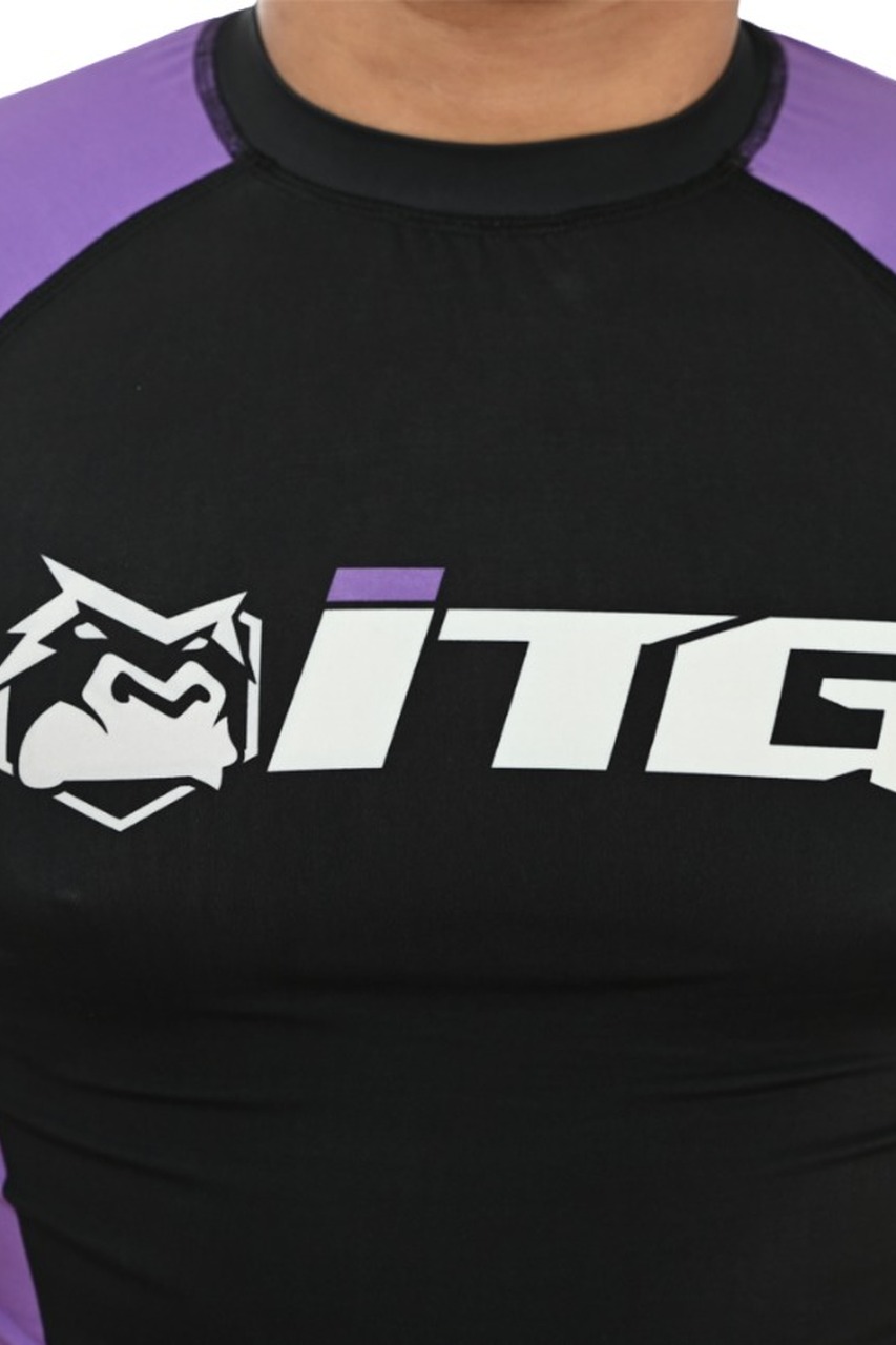 Rash Guard Feminina ITG Manga Curta Roxa