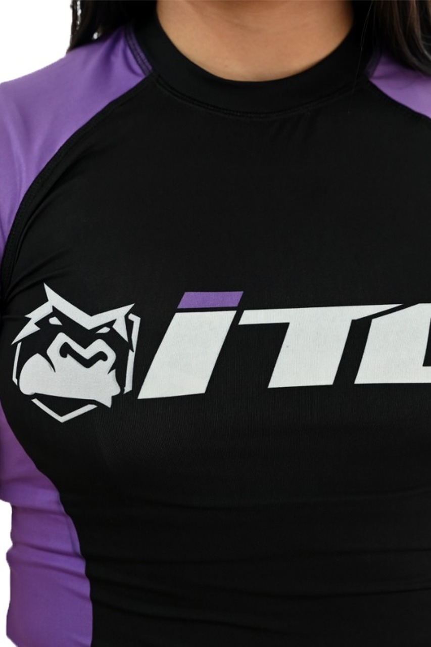 Rash Guard Feminina ITG Manga Curta Roxa