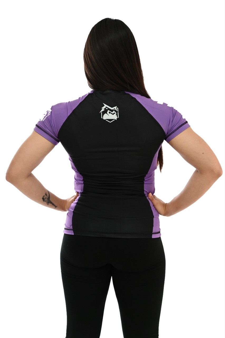Rash Guard Feminina ITG Manga Curta Roxa