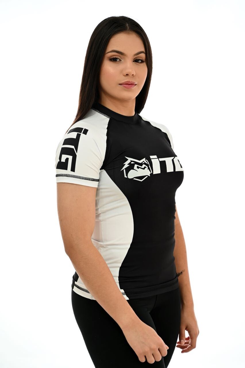 Rash Guard Feminina ITG Manga Curta Branca